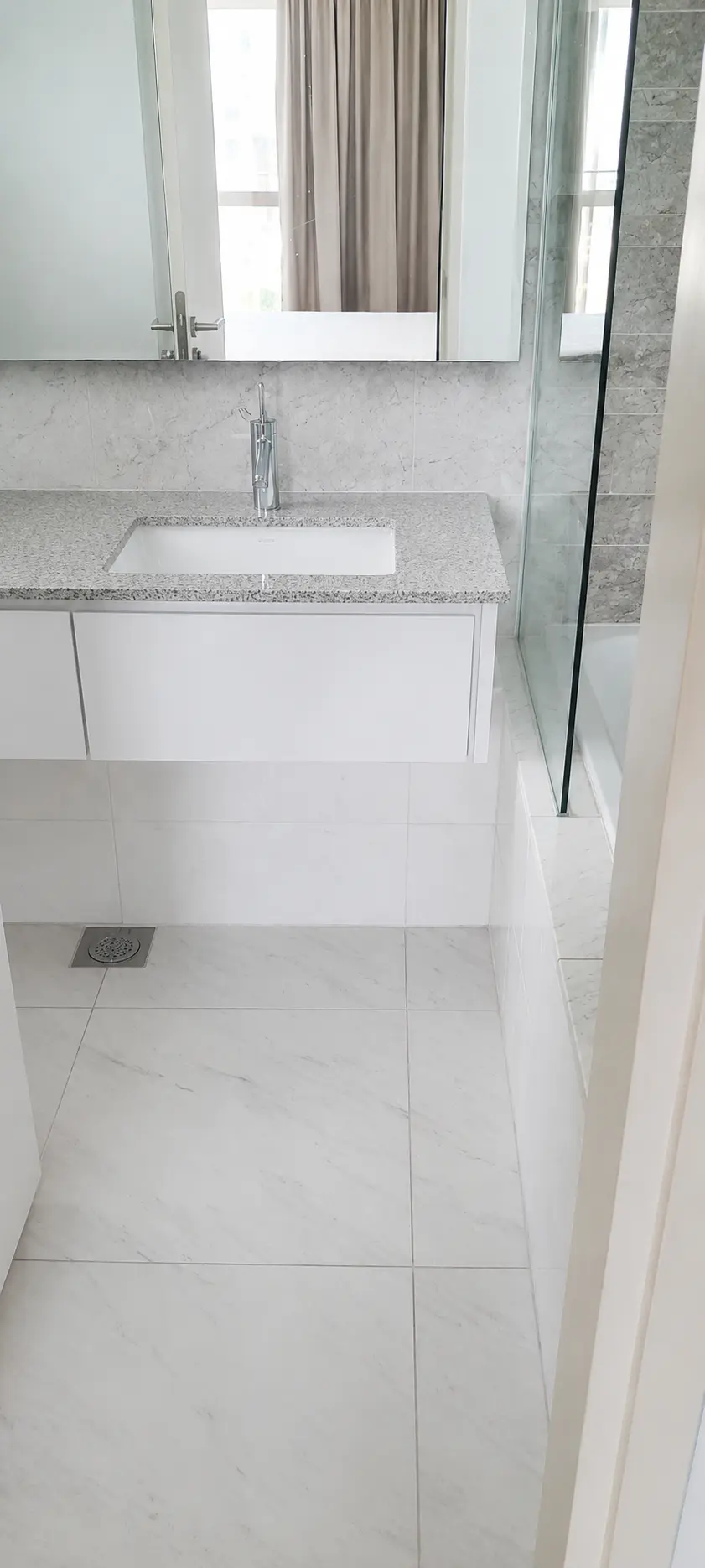 Bathroom cleaning completed for a condo move-out in Singapore